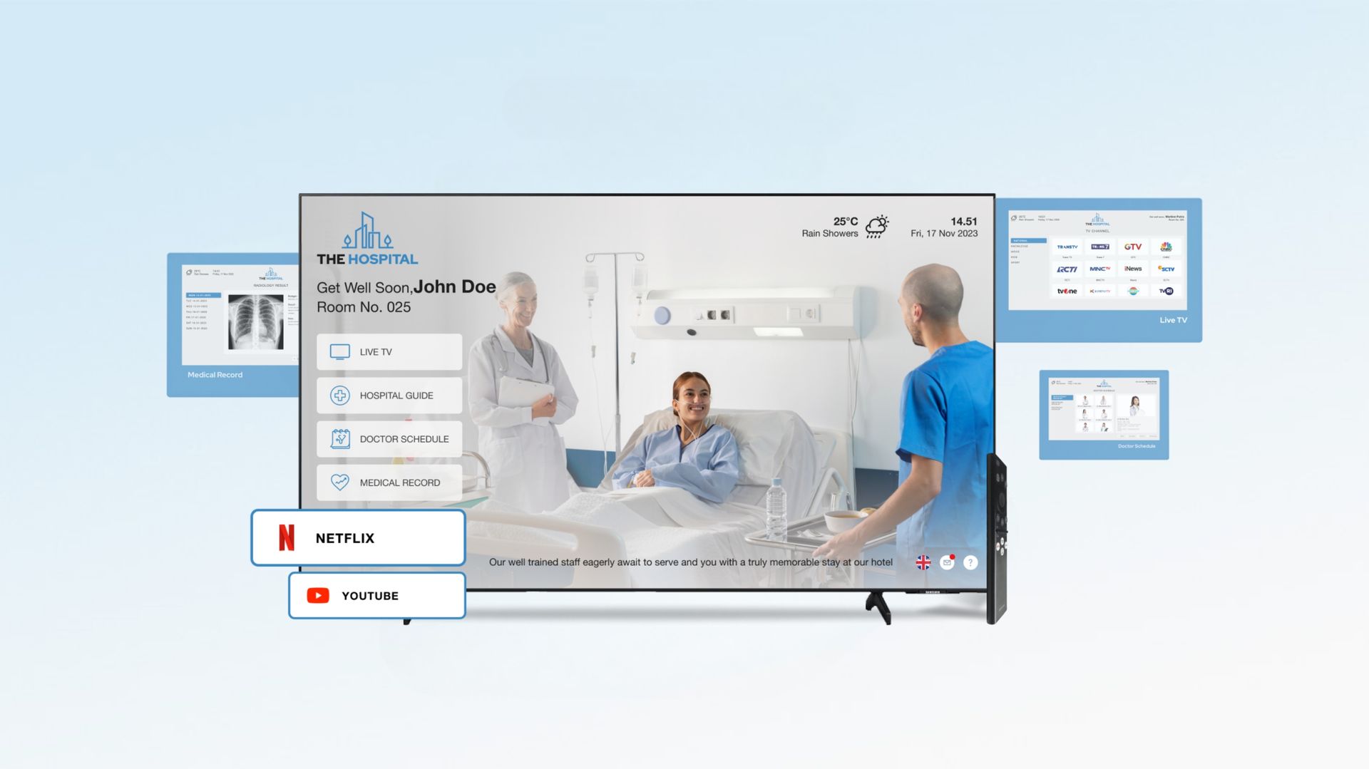 Healthcare IPTV solution for hospitals and clinics